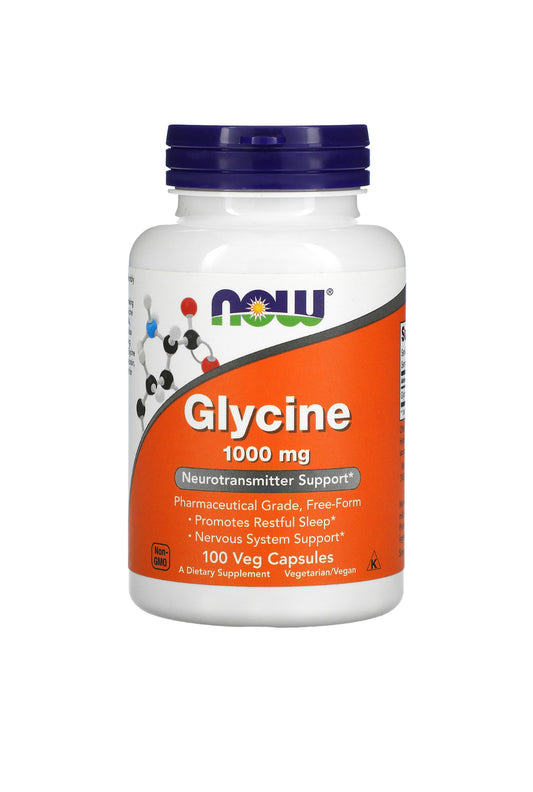 NOW Foods, Glycine, 1,000 mg, 100 Veg Capsules